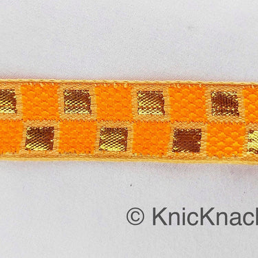 Yellow and Gold Jacquard Weaving Trim, Trim By 2 Yards, Craft Decorative Ribbon